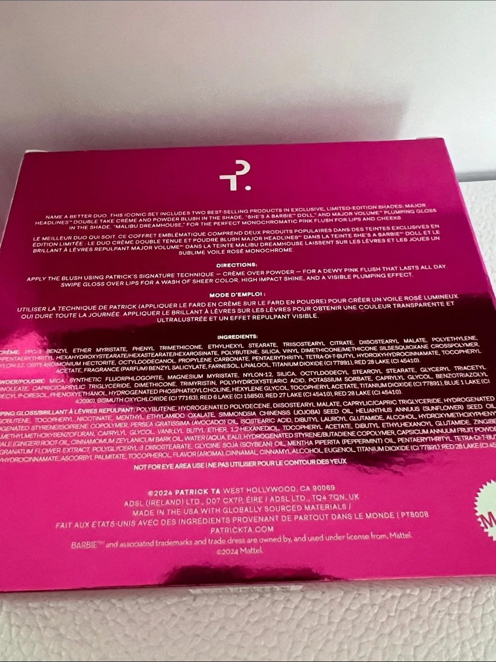 Patrick Ta Barbie Pink Gift Set